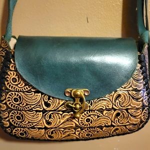 Leather satchel purse